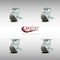 Service Caster 4 Inch SS Thermoplastic Rubber Swivel Caster Set with Roller Bearings and Brakes SCC-SS30S420-TPRRF-TLB-4 - alternate 5